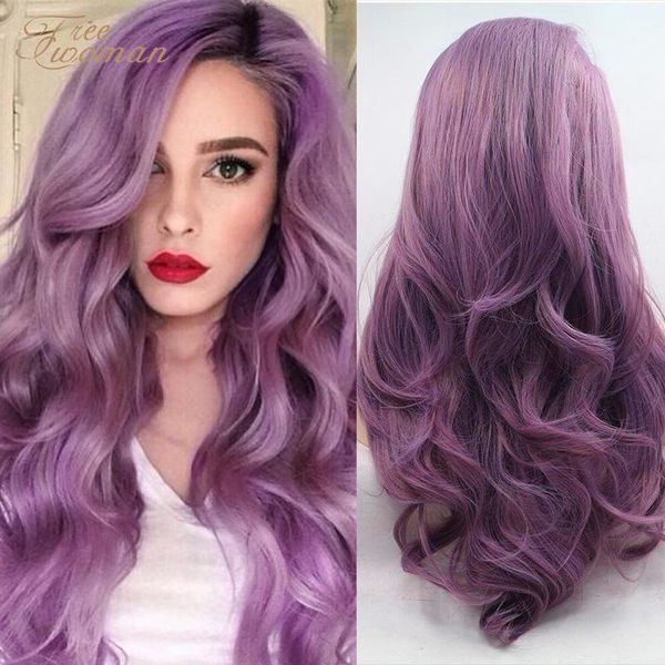 

synthetic wigs oman long wavy wig 24in red middle part with natural hairline women heat resistant fiber party hair, Black