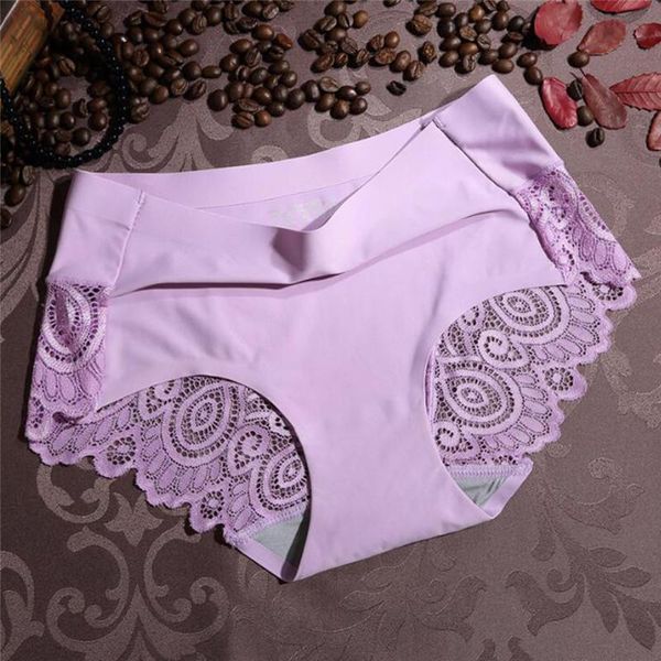 

lace panties seamless women underwear briefs nylon silk for ladies bikini cotton transparent lingerie women's, Black;pink