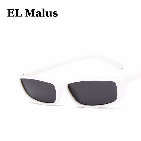 

luxury designer sunglasses [el malus]small retro square thin frame uv400 women ladies sun glasses female yellow white black lens mirror 0604