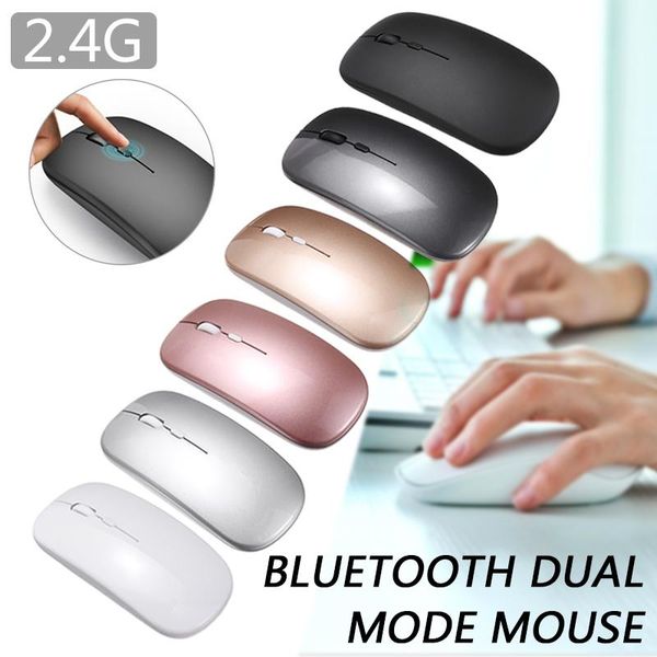 

mice for pc lapaccessories 1pc bluetooth +2.4g wireless mouse ergonomics optical dual mode 1600 dpi 4 buttons pohiks
