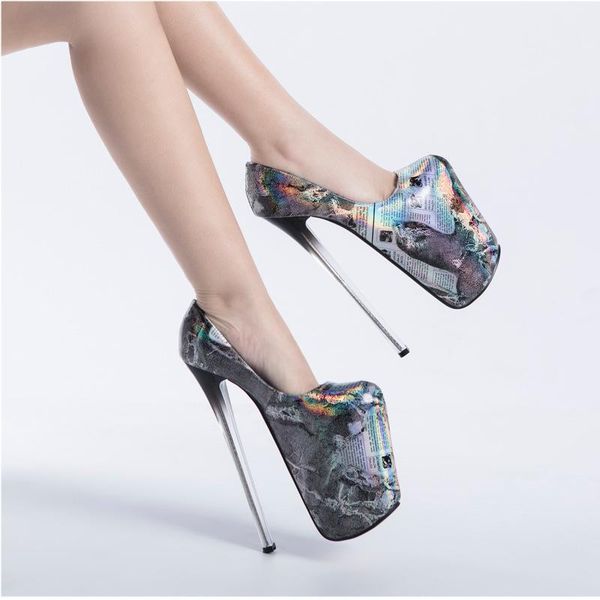 

dress shoes high heels 22cm plus size women's 34-50 nightclub, Black