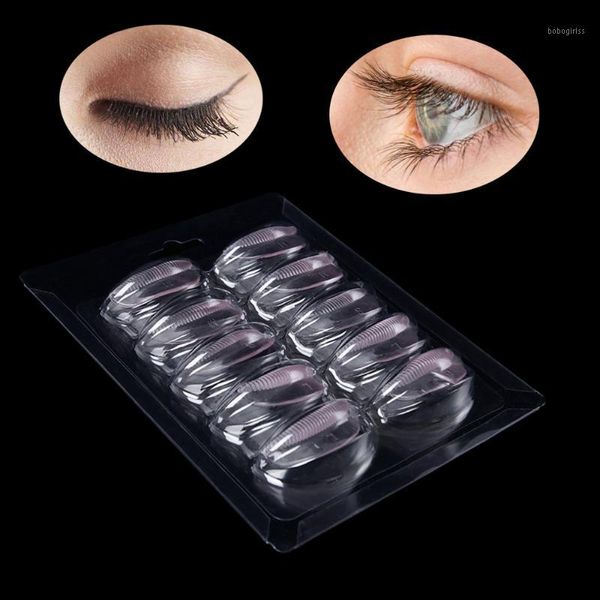 

5pairs/set reusable eyelash lift perm silicon curler pads/shields/rod with embedded ridges patches eye lashes shield makeup tool1