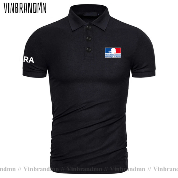 

men's polos france french republic fra fr shirts men short sleeve white brands printed for country 2021 cotton nation team casual 20, White;black