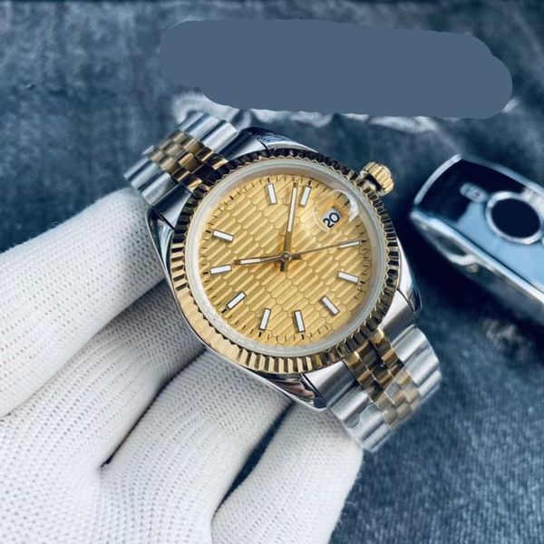 

wristwatches mens 2021 316l stainless steel automatic mechanical 41mm watch waterproof datejust for women 36mm wristwatch, Slivery;brown