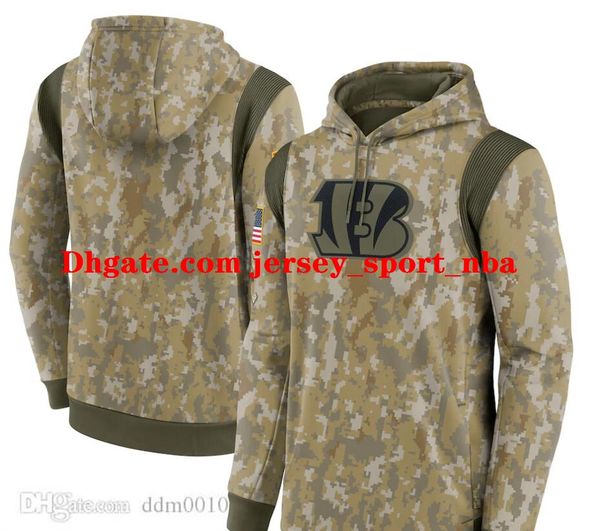 

men's women youth cincinnatibengalscamo 2021 salute to service therma performance pullover hoodie, Black