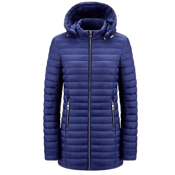 Piumino da donna Parka Giacca invernale da donna Cappotto con cappuccio Causale Lungo spesso Cerniera calda Imbottito in cotone Capispalla femminile Plus Size 3XL