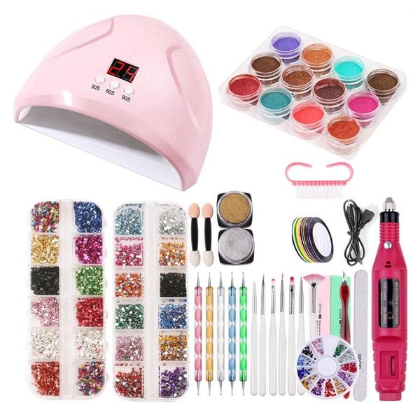 

nail art kits dryer kit with drill for salon manicure led tool