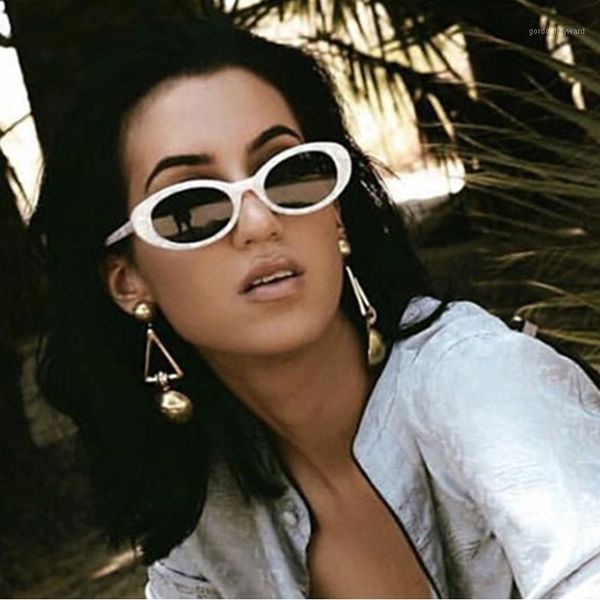 

retro cat eye sunglasses ladies brand designer color glasses female, White;black