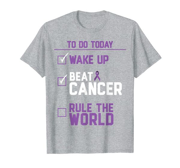 

beat cancer rule the world t-shirt, White;black