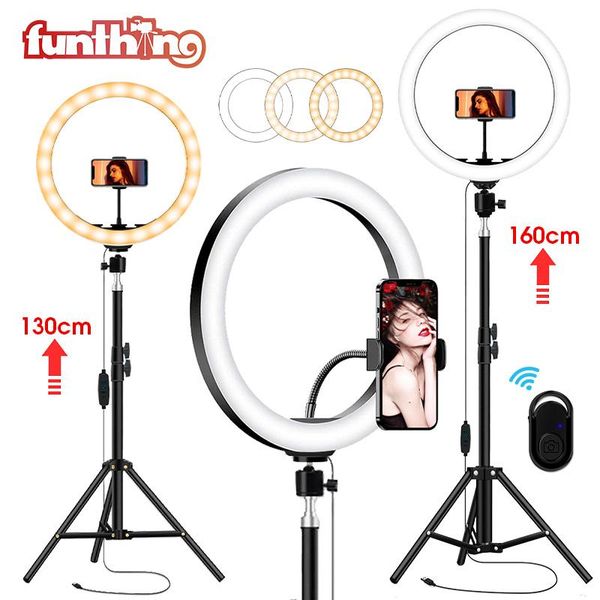 

inch led light pography lighting phone ringlight tripod stand po selfie bluetooth remote ring lamp youtube flash heads