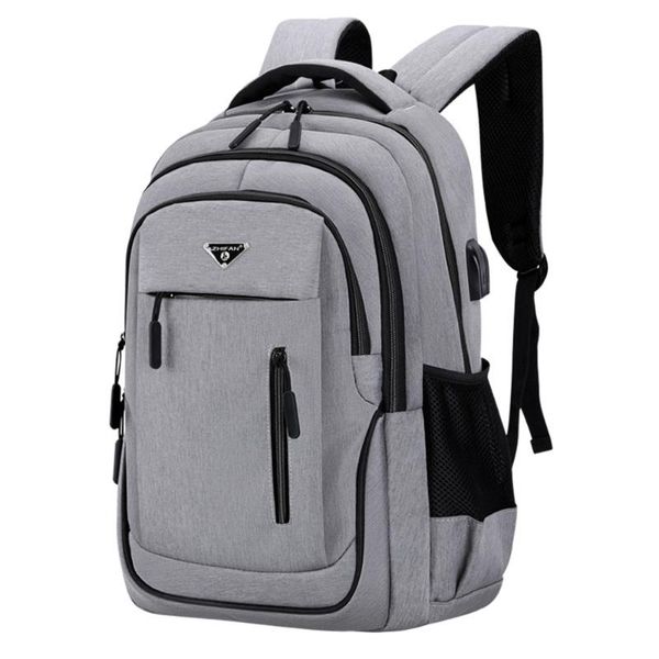 Zaino Grande 15 6 pollici 17 3 Laptop USB Uomo Computer SchoolBag Borsa da lavoro Oxford Zaino impermeabile College DaypackBackpack256b