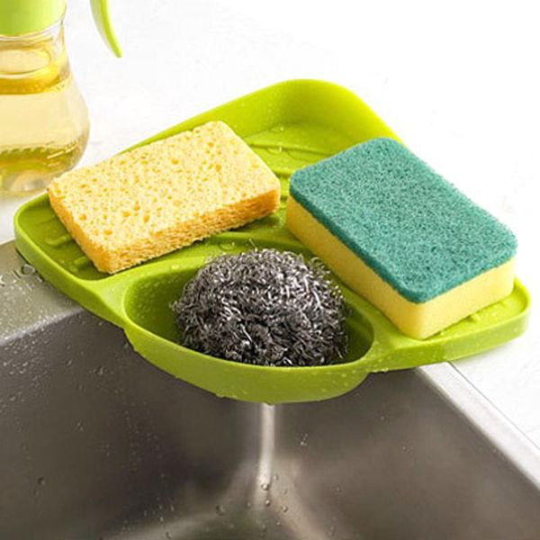 

kitchen storage & organization sponges sink corner shelf wall mounted bathroom soap cuisine dish rack drain holder