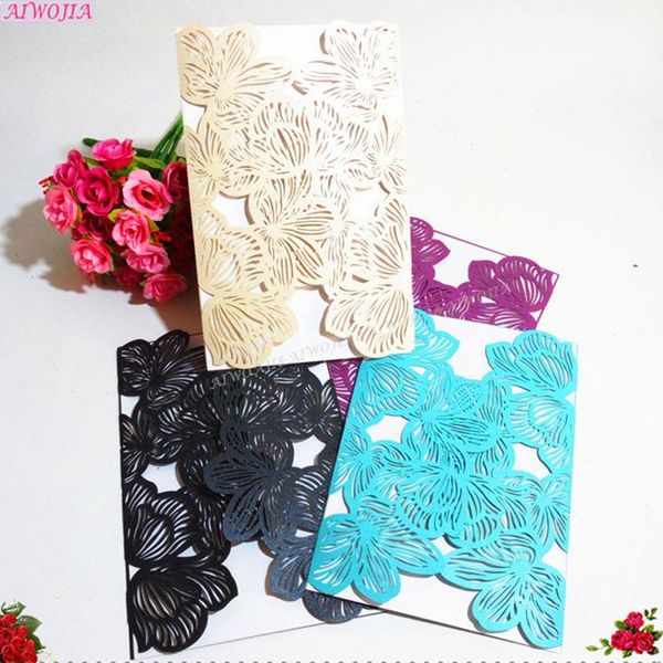 

greeting cards 10pcs wedding decorations flower laser cut invitations party table name place favor decor 7zsh072