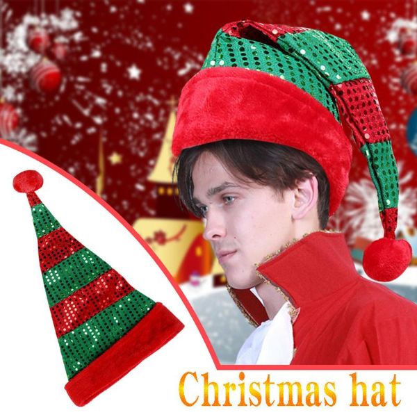 

party masks colorful santa claus sequins hats caps christmas props of children xmas hat year's gifts home supplies 2021