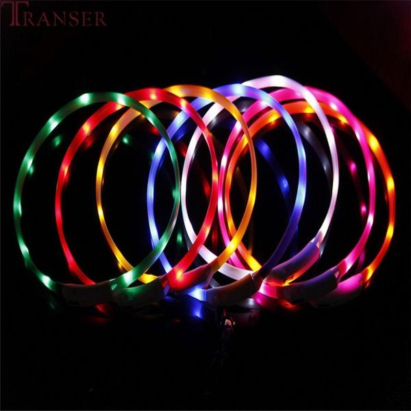 

dog collars & leashes transer 50cm waterproof led lighting pet collar night light safetly walk usb rechargeable products 9nov