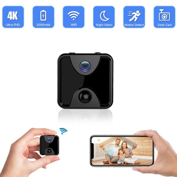 

low power consumption 4k wifi camera small wireless security video camcorder night vision motion detection remote view mini cameras