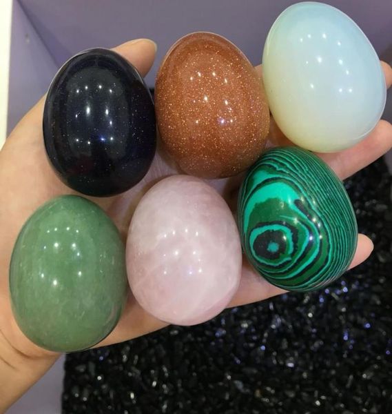 

100% natural quartz crystal egg 1pc decorative objects & figurines