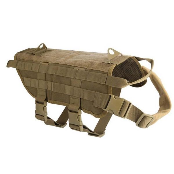 

belts tactical dog harness training molle system vest pet slings and leash set for small medium big dogs, Black;brown