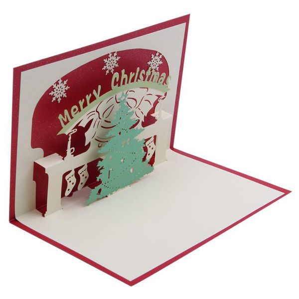 

greeting cards 3d -up christmas tree holiday gifts for xmas/ year