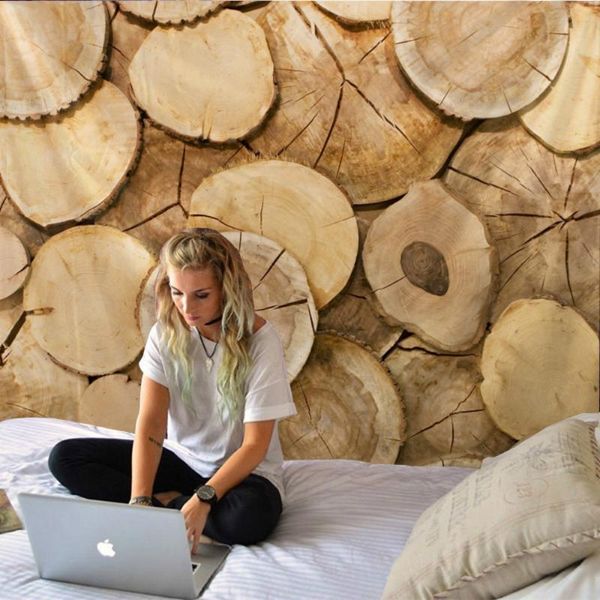 

tapestries geometric wood tapestry glowing wall hanging anime wolf boho home decor art cloth fabric large size