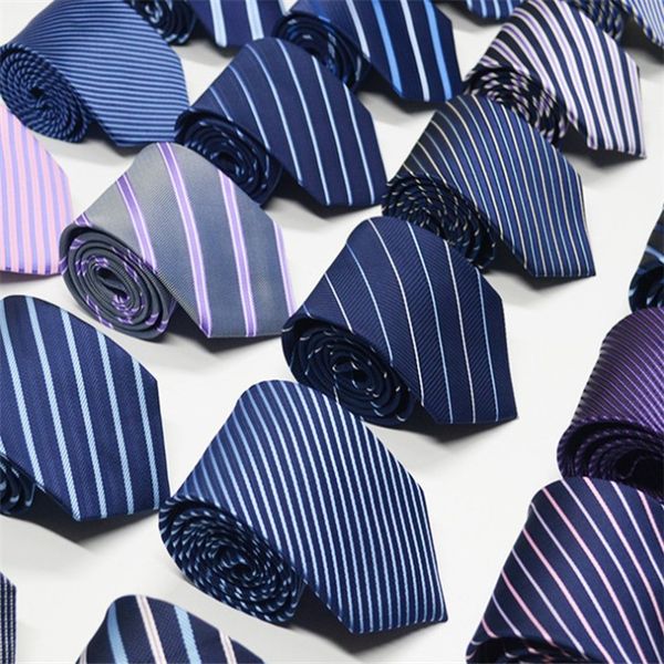 

men's tie business dress polyester stripe ties, Blue;purple