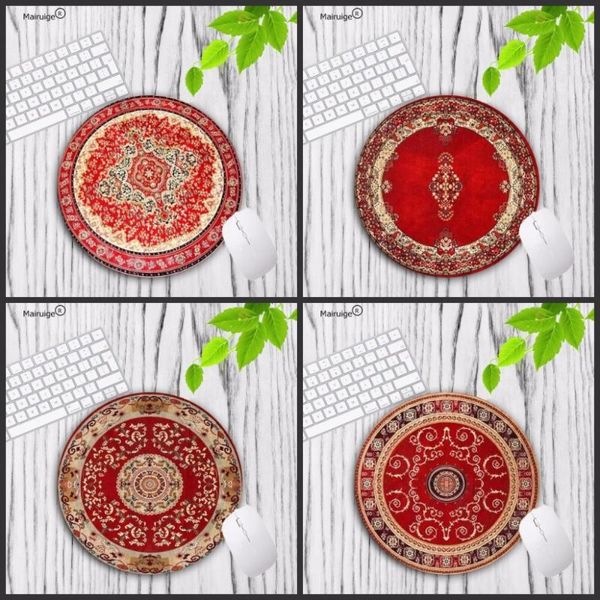 

mouse pads & wrist rests mairuige red persian carpet style round mousepad custom mat soft gaming mousemat computer games speed desk