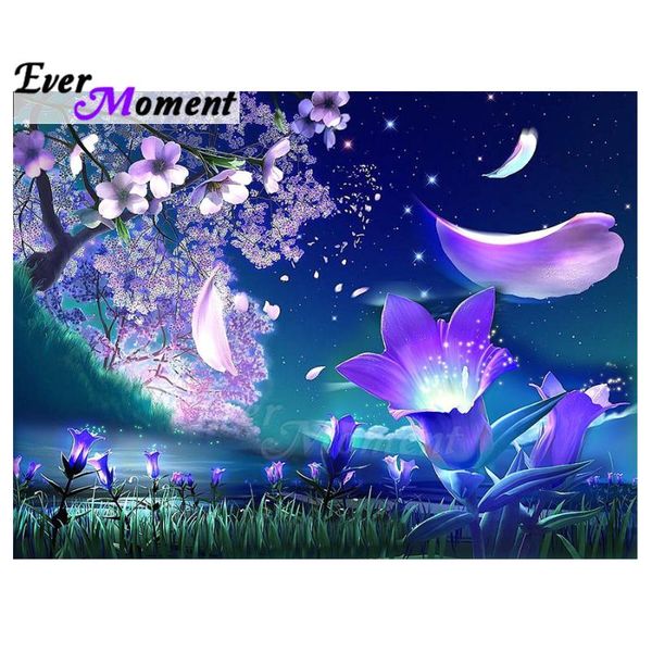 

diamond painting ever moment fantasy art canvas for living room sakura landscape flowers embroidery cross stitch kit 5l1651