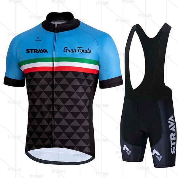 

racing sets 2021 strava cycling jersey red bicycle short sleeve clothing bike maillot bib shorts, Black;blue