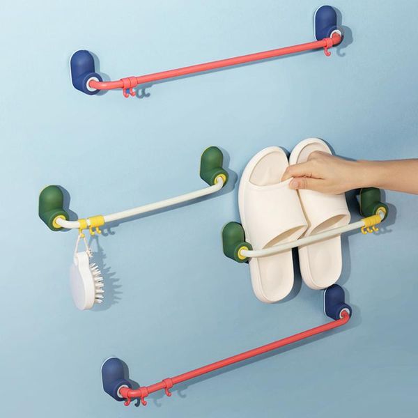 

clothing & wardrobe storage 1 pcs wall mounted slipper holder bathroom hanging shoes rack sneaker towel hanger long/short style