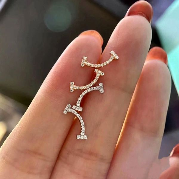 

2021 brand big bid 100% sterling silver 925 smile expression earrings for women, jewelry, engagement party gifts, Golden;silver