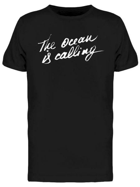 

the ocean is calling tee men's -image by shutterstock, White;black