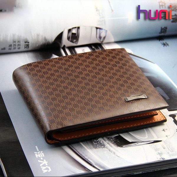 

wallets huni fashion short men plaid multi card wallet men's simple atmosphere, Red;black