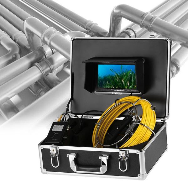 

lixada 20m / 30m fish finder drain pipe sewer inspection underwater fishing camera waterproof 7" lcd tft
