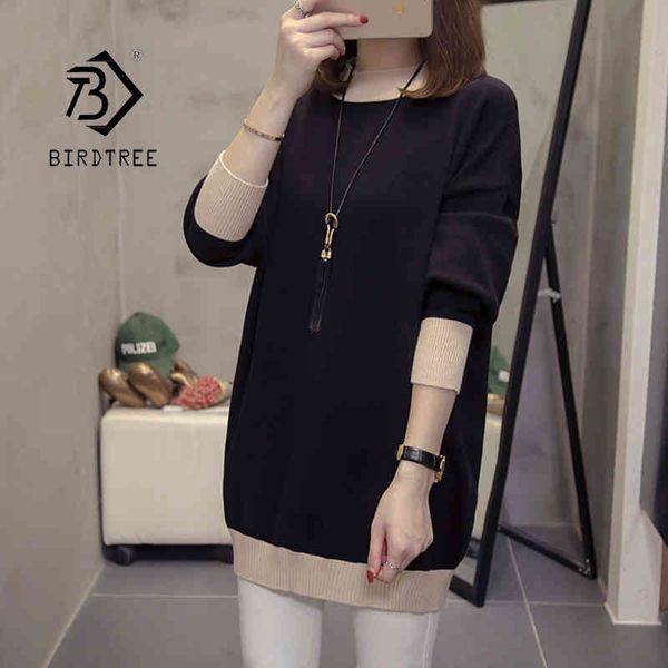 

autumn winter sweaters women pullovers half turtleneck long-sleeved knit loose 4xl plus size female jumper sweater t07705r 210419, White;black