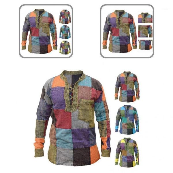 

men's casual shirts fabulous men pullover skin-friendly lace up autumn shirt, White;black