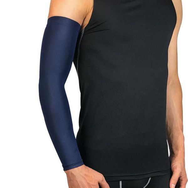 

elbow & knee pads h outdoor sport arm sleeve long sunscreen breathable protective hiking riding fishing cover sportswear accessories*, Black;gray