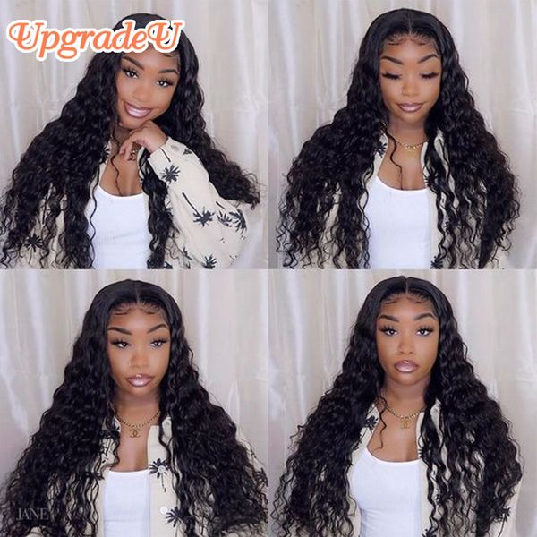 

loose deep wave transparent 134 lace front human hair wigs for woman hd lace frontal wigs brazilian 4x4 lace closure wigs remy, Black