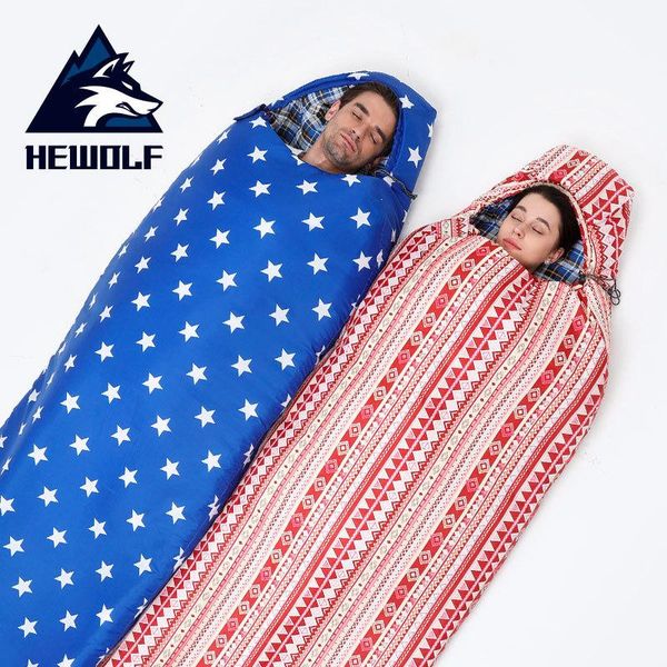 

hewolf outdoor sleeping bag winter thicked warm widened camping accessories stitchable bags