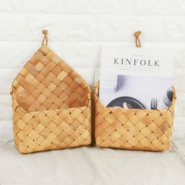 

garden hand-woven wood basket fruit and vegetable weaving storage camping baskets