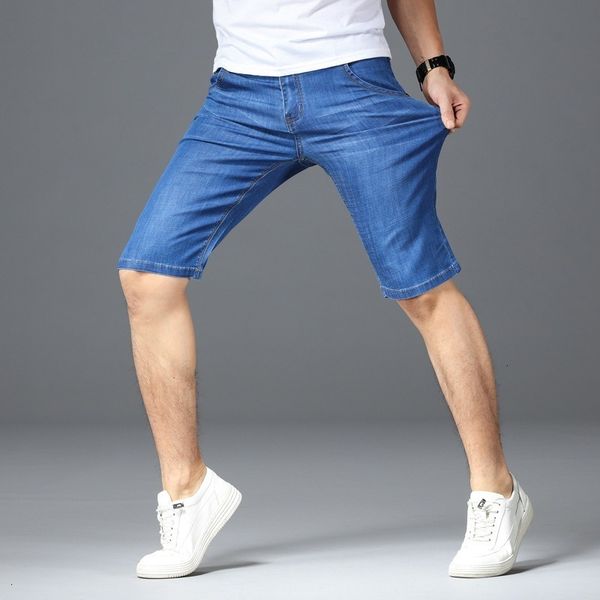 

men's shorts shorts men denim big size summer fashion business elastic slim short jeans male brand clothes casual essen 03rn, White;black