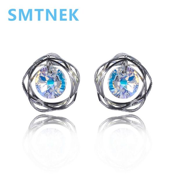

silver needle austrian semi-precious stone earrings female ball wedding gift fine jewelry :) dangle & chandelier