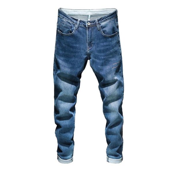 

men's jeans blue men skinny slim fit stretch spring and autumn 2021 fashion desingner casual denim pants guinness for clothing,321
