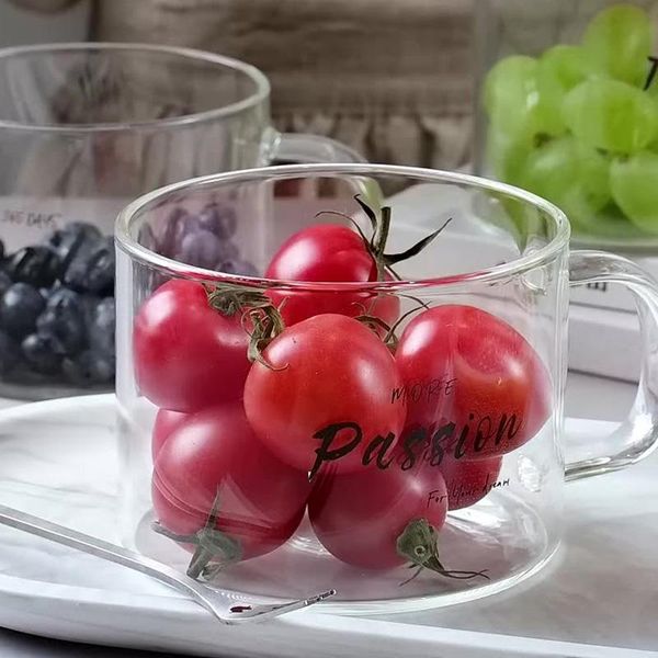 

wholesale 500ml nordic breakfast cereal cup home large glass yogurt coffee web celebrity ins milk juice water wine glasses