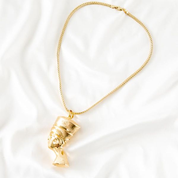 

pendant necklaces ancient egypt head shaped for women golden color exquisite style wedding party attendance design, Silver