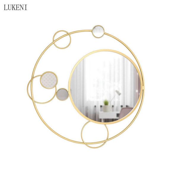 

simple and modern metal ornaments living room porch sofa background wall mirror hanging shop model decoration decorative objects & figurines