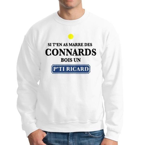 

men's hoodies & sweatshirts connards bois un pti ricard sweatshirt women/men fashion harajuku hoodie casual fleece tracksuit brand clo, Black