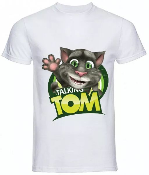 

T-Shirt White talking tom and friends shirt Internet Cat Shirt Game, White;black