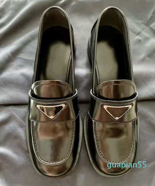 

fashion-ladies' casual leather shoes style and classic, open-edge bead cattle smooth design, Black