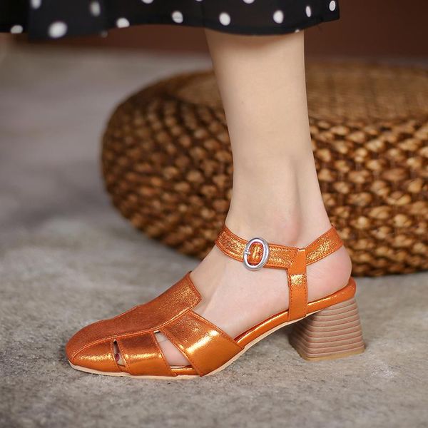 

classic summer women high heels sandals pu leather buckle strap shoes fashion party wedding comfortable office pumps dress, Black