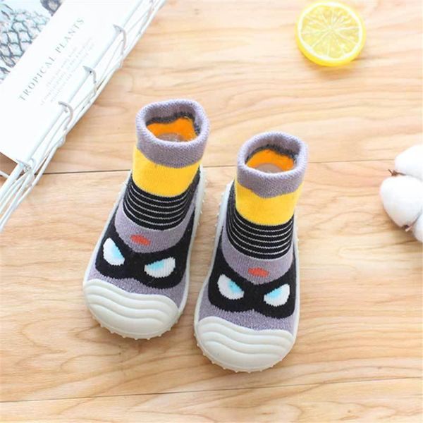

children anti-slip shoes born baby girl cotton non-slip floor socks boy rubber sole cartoon indoor infant, Pink;yellow